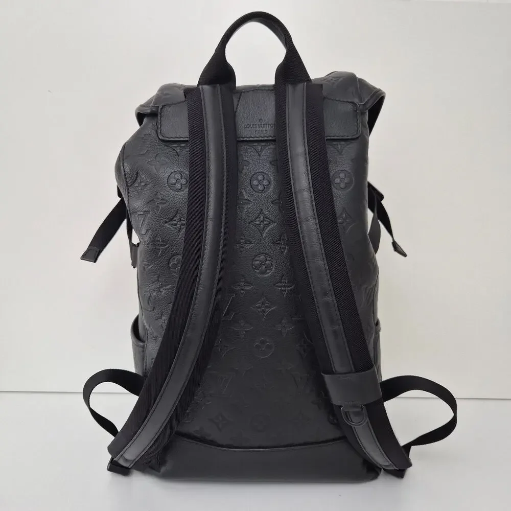 Louis Vuitton Calfskin Monogram Shadow Getaway Backpack Black